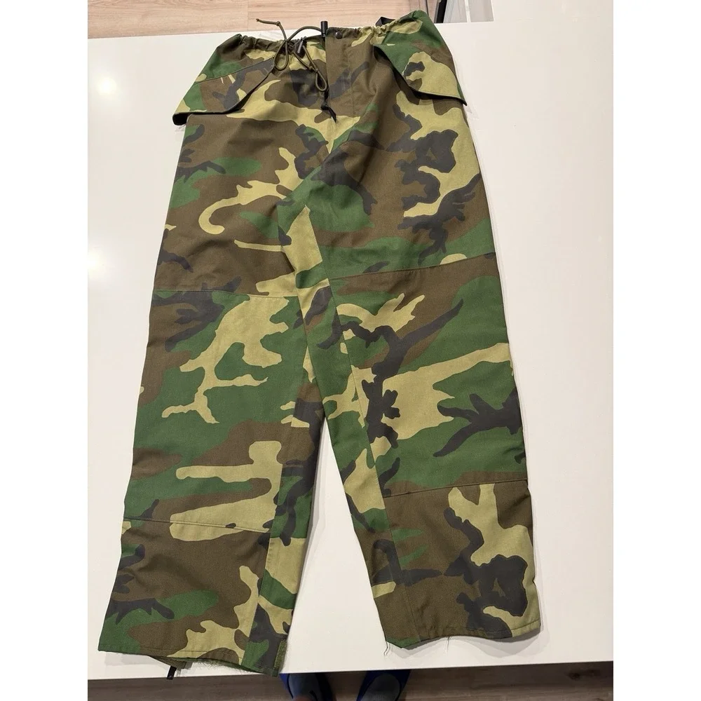 US Military Cold Weather Woodland Camo Trousers ECWCS Pants Waist 35-39